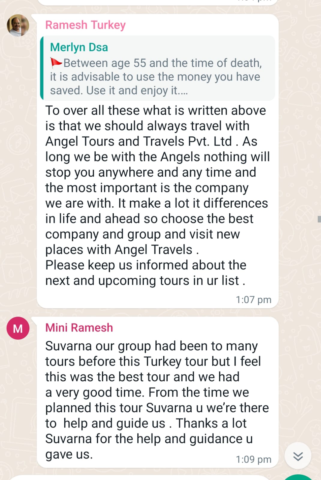 Turkey November 2023 Angel Tours Travels Testimonials - 4
