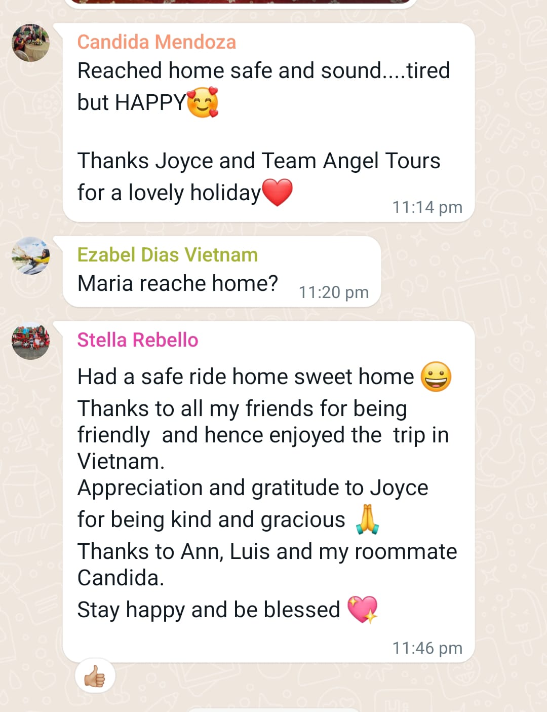 Vietnam 2023 Angel Tours Travels Testimonials - 2